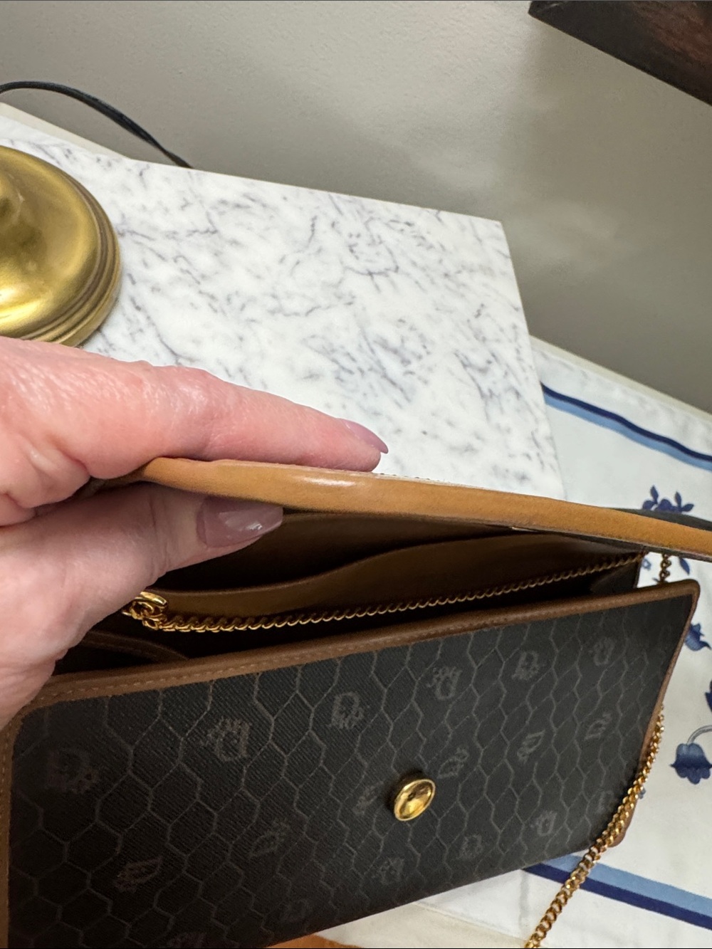 Christian Dior Vintage Honeycomb Crossbody Clutch - Picture 8 of 15